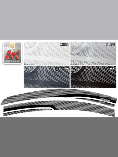 Ветровики дверей Серия Art белая Chevrolet Cruze седан 2009–н.в.