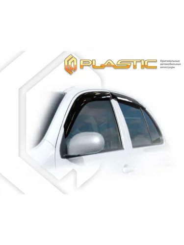 Ветровики дверей Classic полупрозрачный Nissan Micra  2004-2006