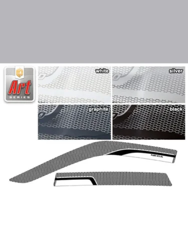 Ветровики дверей Серия Art белая Daewoo Nexia  1995-2008