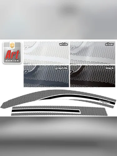 Ветровики дверей Серия Art белая Geely Emgrand X7  2014–2018