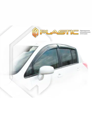 Ветровики дверей Classic полупрозрачный Nissan Tiida правый руль 2004-2012