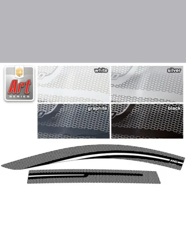 Ветровики дверей Серия Art белая Haval H6 II поколение, для рынка России 2015 – 2020