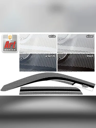 Ветровики дверей Серия Art белая Honda CR-V  2001-2006