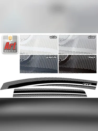 Ветровики дверей Серия Art белая Honda Fit  2014–н.в.