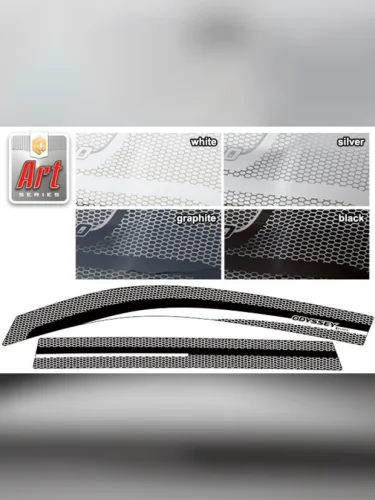 Ветровики дверей Серия Art белая Honda Odyssey  1999-2003