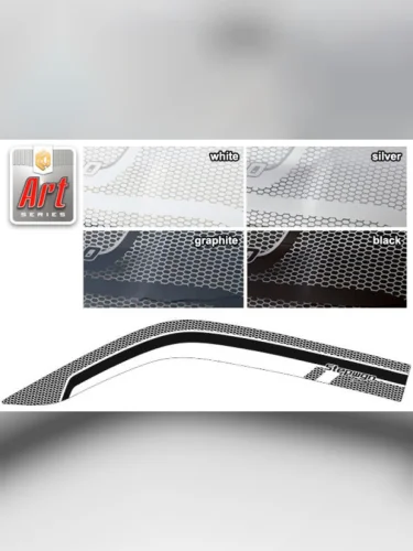 Ветровики дверей Серия Art белая Honda Stepwgn  1996-2001