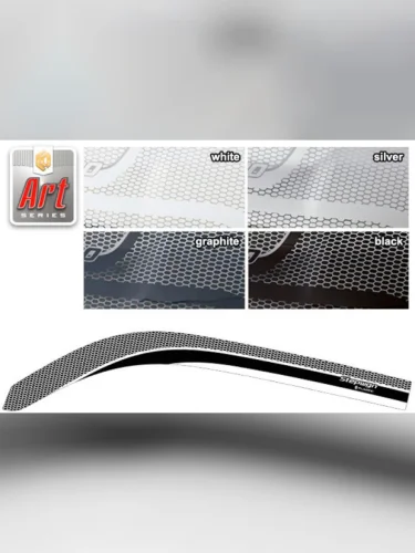 Ветровики дверей Серия Art белая Honda Stepwgn  2002-2003