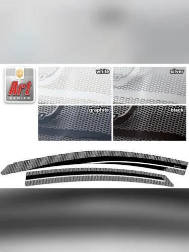 Ветровики дверей Серия Art белая Hyundai Elantra  2014–2015