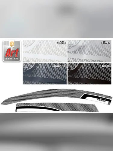 Ветровики дверей Серия Art белая Hyundai Solaris хетчбэк 2011-2013