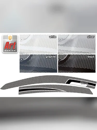 Ветровики дверей Серия Art белая Hyundai Solaris седан 2014–2017