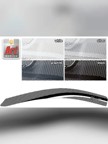 Ветровики дверей Серия Art белая Hyundai Starex  2008–н.в.