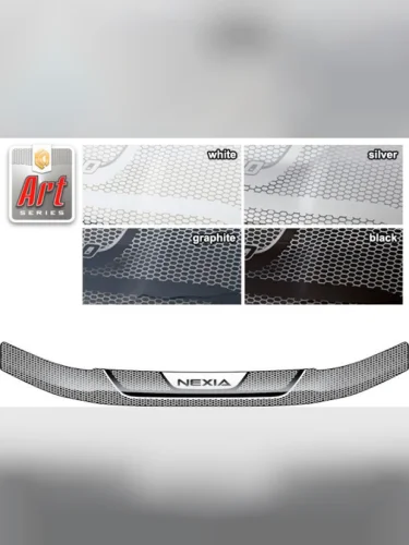 Дефлектор капота Серия Art черная Daewoo Nexia  1995-2008