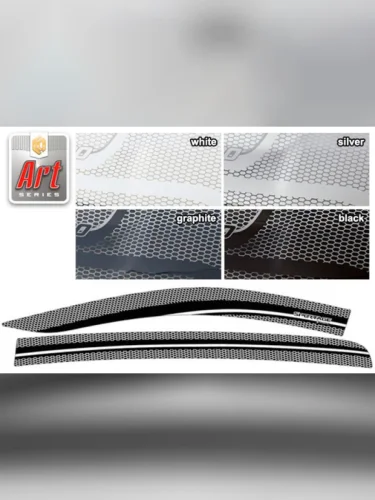 Ветровики дверей Серия Art белая Kia Sportage  2016-н.в. 