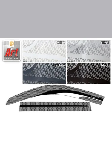 Ветровики дверей Серия Art белая Lexus GX 470  2003-2010