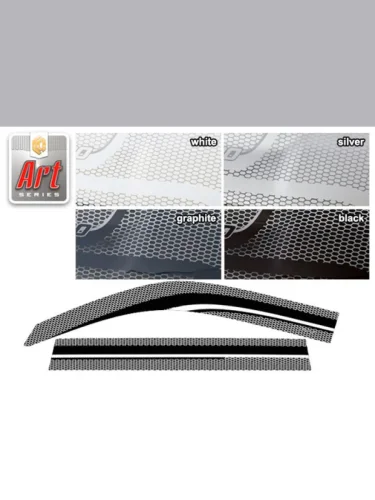 Ветровики дверей Серия Art белая Lexus LX 470  1998–2007