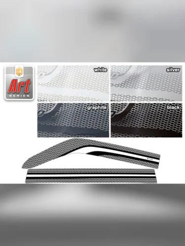 Ветровики дверей Серия Art белая Mitsubishi Montero  2002-2006