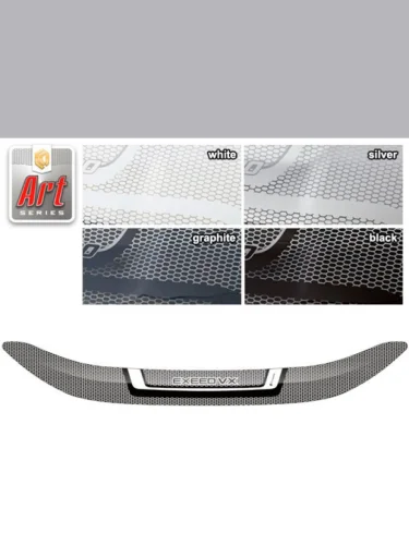 Дефлектор капота Серия Art черная Exeed VX  2020-н.в.