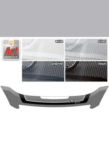 Дефлектор капота Серия Art черная Ford Focus 2 универсал 2008-2011