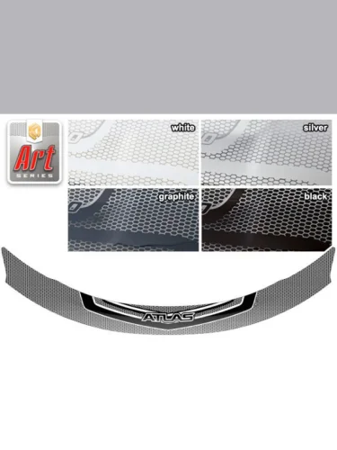 Дефлектор капота Серия Art черная Geely Atlas I поколение, джип/suv 5 дв. 2018 - 2022