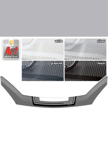 Дефлектор капота Серия Art черная Great Wall Hover H3 New  2014–н.в.