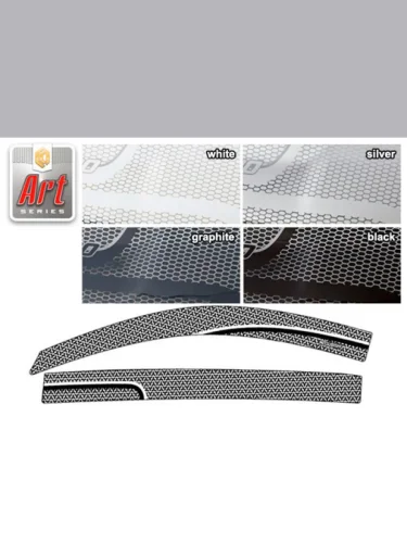 Ветровики дверей Серия Art белая Mitsubishi Triton  2007–2015 