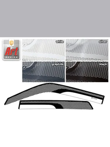 Ветровики дверей Серия Art белая Nissan Juke  2010-2018