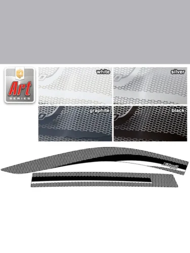 Ветровики дверей Серия Art белая Nissan X-Trail III поколение, джип/suv 5 дв. 2014-2022