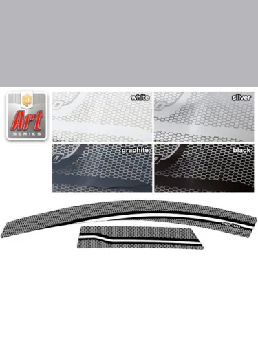 Ветровики дверей Серия Art белая Opel Meriva  2011