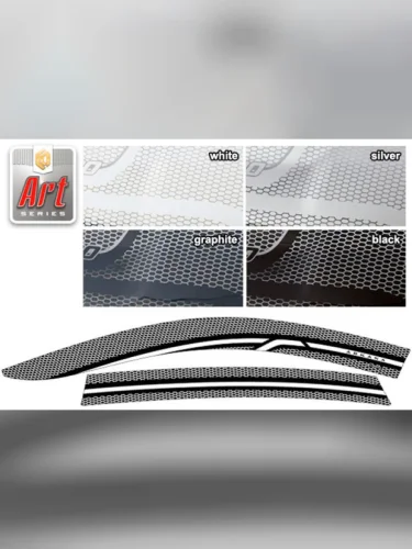 Ветровики дверей Серия Art белая Renault Arkana  2019-н.в.