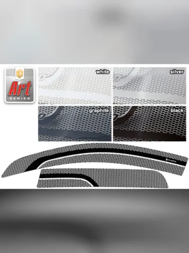 Ветровики дверей Серия Art белая Renault Duster  2011–2015