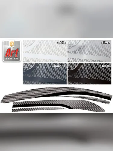 Ветровики дверей Серия Art белая Renault Logan  2018–н.в.