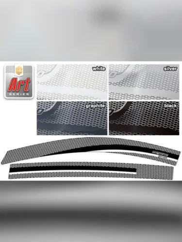 Ветровики дверей Серия Art белая Renault Megane  2008–2014