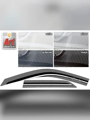 Ветровики дверей Серия Art белая Toyota Mark-2 Qualis 1997-2002