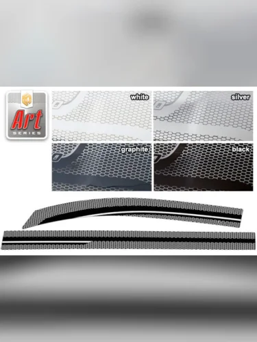 Ветровики дверей Серия Art белая Toyota Noah III поколение, минивэн, рынок Японии 2014-2017