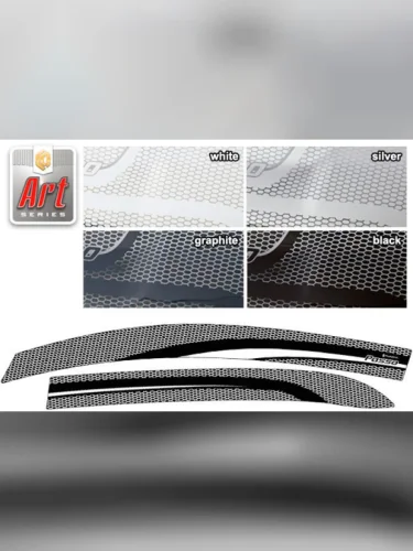 Ветровики дверей Серия Art белая Toyota Passo  2010-2016