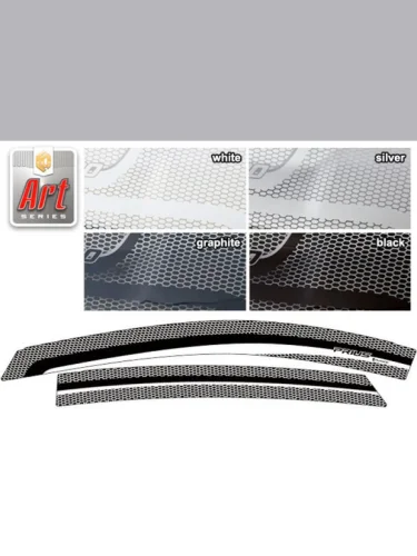 Ветровики дверей Серия Art белая Toyota Prius Right hand drive 2003-2011