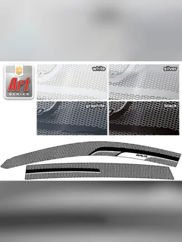 Ветровики дверей Серия Art белая Toyota Rav4  2013–2015