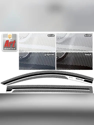 Ветровики дверей Серия Art белая Toyota Sienta  2003-2015