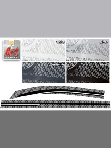 Ветровики дверей Серия Art белая Toyota Voxy III поколение, минивэн 2014 - 2017 