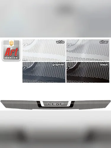 Дефлектор капота Серия Art черная Nissan Leaf  2017-н.в.