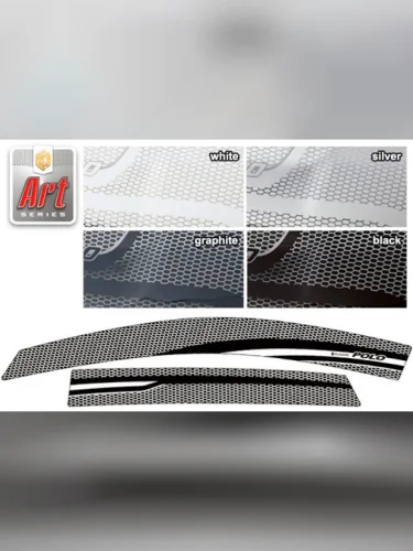 Ветровики дверей Серия Art белая Volkswagen Polo хэтчбэк 2015 – 2018