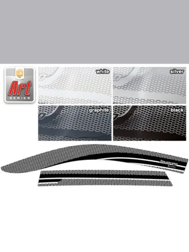 Ветровики дверей Серия Art белая Volkswagen Touareg  2018–н.в. 