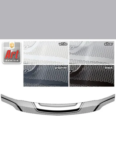 Дефлектор капота Серия Art черная Renault Logan  2006-2009