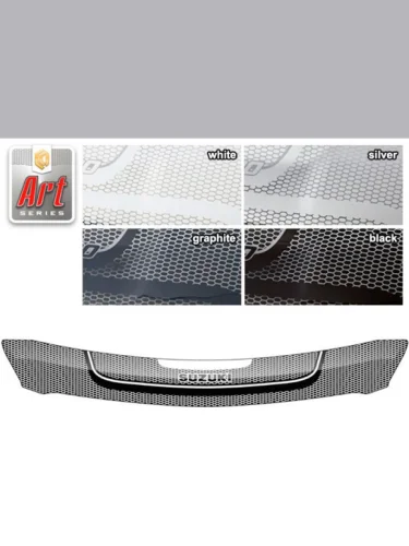 Дефлектор капота Серия Art черная Suzuki Swift хетчбек 2010–2016