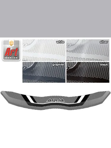 Дефлектор капота Серия Art черная Toyota Aqua  2010–2017