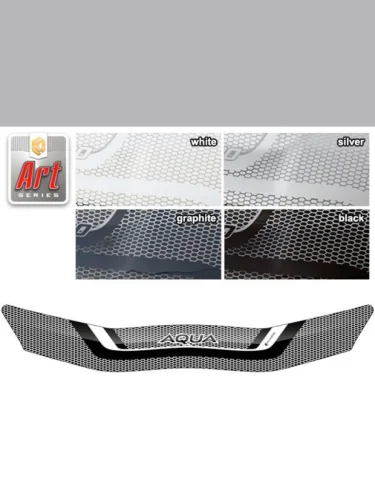 Дефлектор капота Серия Art черная Toyota Aqua  2017–2021