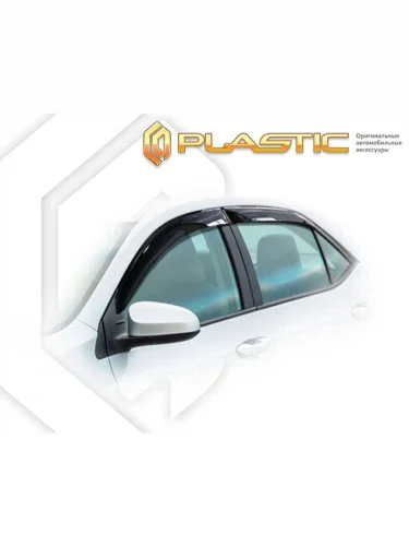 Ветровики дверей Classic полупрозрачный Toyota Corolla седан 2013–2019 