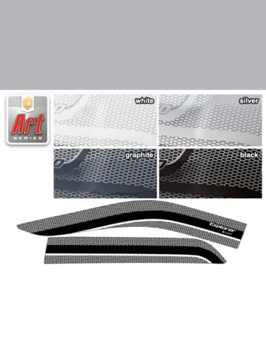 Ветровики дверей Серия Art черная Ford Explorer  2016-н.в.