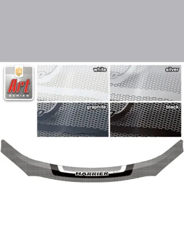 Дефлектор капота Серия Art черная Toyota Harrier джип/suv 5 дв., III поколение, III поколение рестайлинг 2013–2020