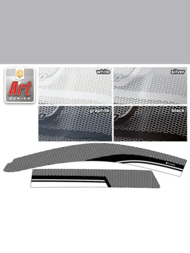 Ветровики дверей Серия Art черная Great Wall Hover H3 New  2014–н.в.